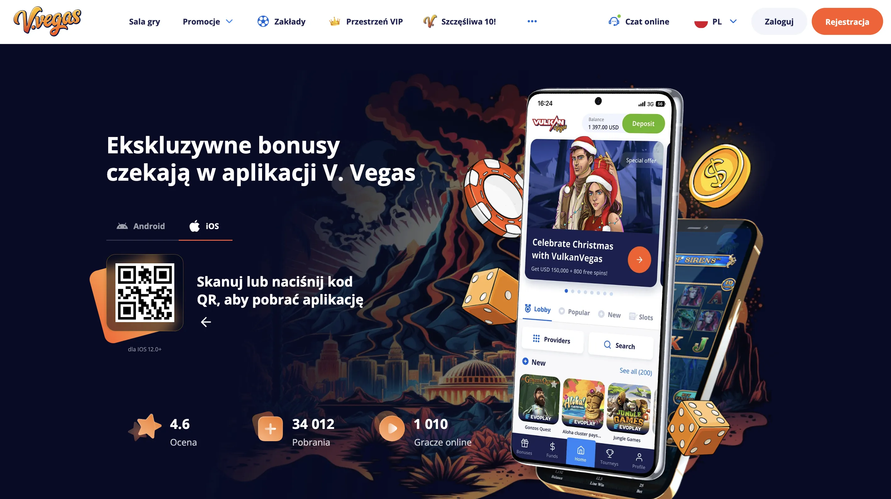 Vulkan Vegas Casino login na telefonie: przeglądarka i aplikacja