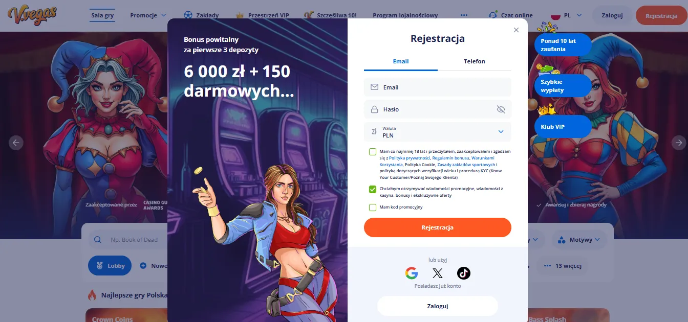Co odblokowuje potwierdzenie e-mail i Vulkan Vegas bonus